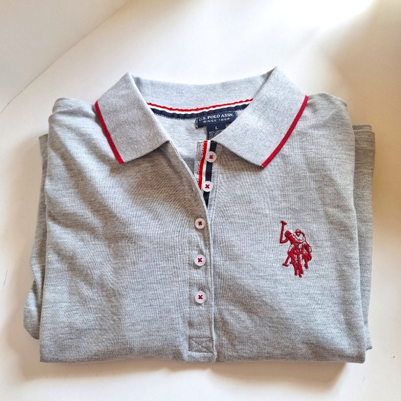 US Polo Association Womens Sport Golf Dress Gray With Logo Size Large EUC - Picture 4 of 14